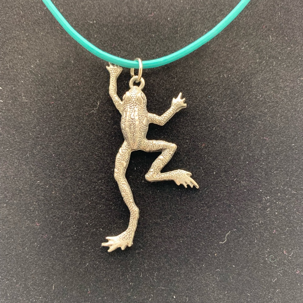 Silver Frog Pendant for Reptile Lovers